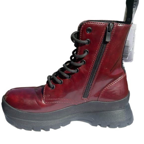 Stella McCartney Trace Brushoff Lace Up Booties - Plum. Size 36 - Picture 10 of 12